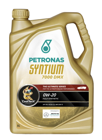 Huile PETRONAS SYNTIUM 7000 DMX 0W20 5L pour stopper l'usure à froid des moteurs de voiture