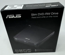 ASUS External Slim DVD-RW Optical Drive USB 2.0 SLIM EXT.DVD-RW/BK Black