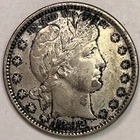 1892 Barber Quarter Almost Uncirculated AU Coin, Issues #12379