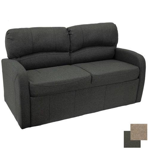 60" RV Jack Knife Sleeper Sofa with Arms Fold Flat RV Furniture Bed Fossil Cloth