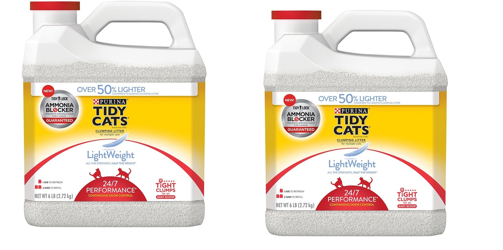 Purina Tidy Cats LightWeight 24/7 Performance Clumping Cat Litter ejeBwH, 2 P...