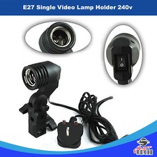 Photo Studio E27 Bulb Holder Socket Umbrella Swivel Bracket Photo Light Mount 