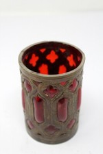 Antique Old Original Glass With Brass Work Glass Collectible Rare