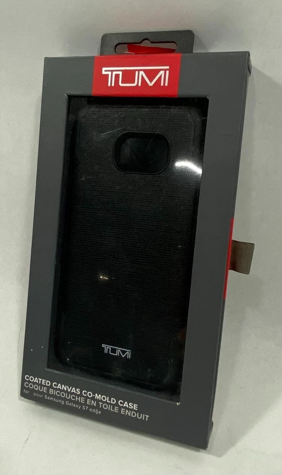 Lote de 2 fundas TUMI Samsung Galaxy S7 edge de lona recubierta comoldeadas negras caja abierta Foto 2 de 2