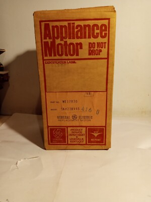 NEW SEALED BOX GE WE17X30 DRYER MOTOR, DISCONTINUED, 1/12 HP, 115V 4 DDP1200PAT