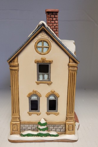 VTG Lefton Colonial Christmas Village News Store Lighted Porcelain 01002 - Picture 4 of 5