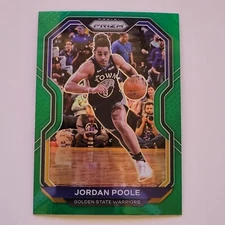 2020-21 Panini Prizm Jordan Poole Green Prizm Card #147 Golden State Warriors NM