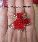Starfish & Rose Ring Stretch - Gold  — photo 1