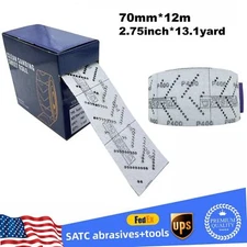 2 Roll 70mmx12m Ceramic Automotive Clean Sanding Sheet Roll for Woodworking P400