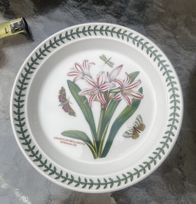 Portmeirion Botanic Garden Salad Plate Bowl 8.5  Belladonna Lily Amaryllis