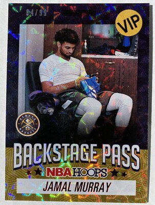 Jamal Murray 2021 Panini TMall Asia NBA Hoops VIP Back Stage Hyper Gold # / 99