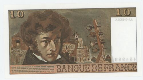 Frankreich 10 Franken 4-3-1976 Pick 150.c UNC unzirkulierte Banknote - Bild 2 von 2