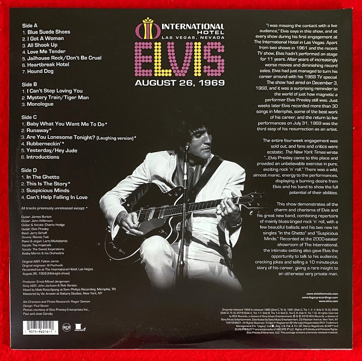 Elvis – International Hotel Las Vegas, Nevada August 26
