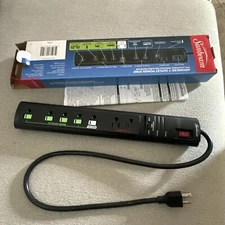 Sunbeam Advanced 7 Outlet Power Strip with Surge Protector – New 