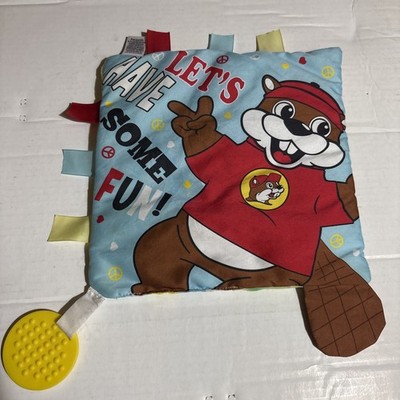 Buc-ee s baby Activity Taggie, Security Blanket, Lovey, Plush ~10x10 Collectible