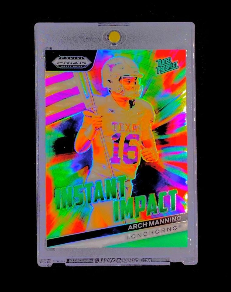 ARCH MANNING ROOKIE COLOR BLAST REFRACTOR PRIZM RC Holo SP Panini Insert - TEXAS - Image 2 of 4