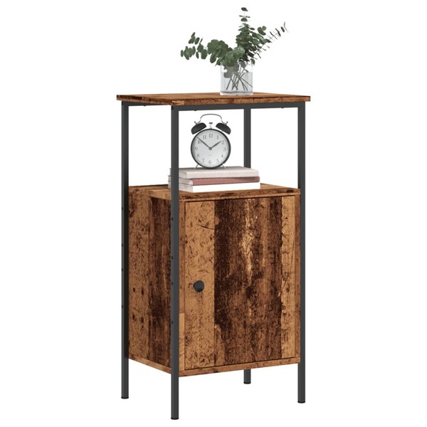 Nachttische2Er Set Altholz-Optik 41X31X80 Cm Spanplatte-image