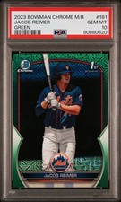 Jacob Reimer #BCP-181 2023 Bowman Chrome PSA 10 Prospects Green Mojo /99
