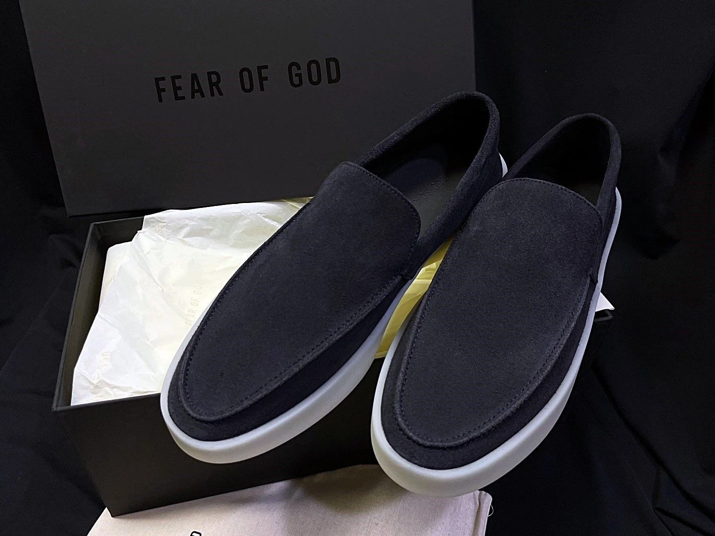 Mocassini Fear of God in camoscio navy 31311350