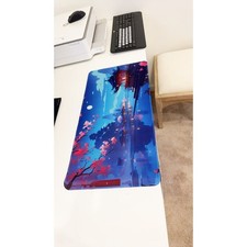 Pastel Cherry Blossom Extended Mouse Pad Large Non-Slip Desk Mat for Gaming