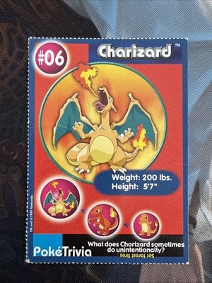 1999 Charizard PokeTrivia #06 Pokemon Card Mewtwo Strikes Back Movie Scene UNCUT