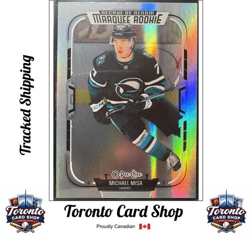 Michael Misa 2025-26 O-Pee-Chee Marquee Rookie Rainbow Foil /350 Sharks #597