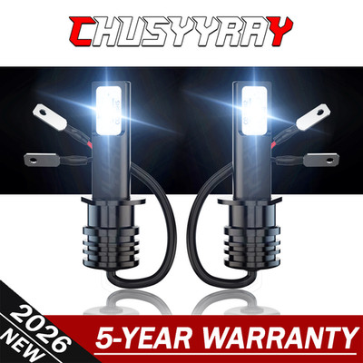 2x H1 LED For Light Bulbs For Volvo S60 2001-2009 Sedan 4-Door 6000k