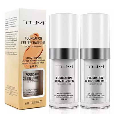 2 x TLM Tailaimei Colour Changing Foundation Make-up Change Skin Tone 30ml OHNE BOX