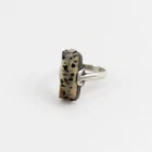 Dalmatian Jasper Gemstone 925 Sterling Silver Ring Size 6
