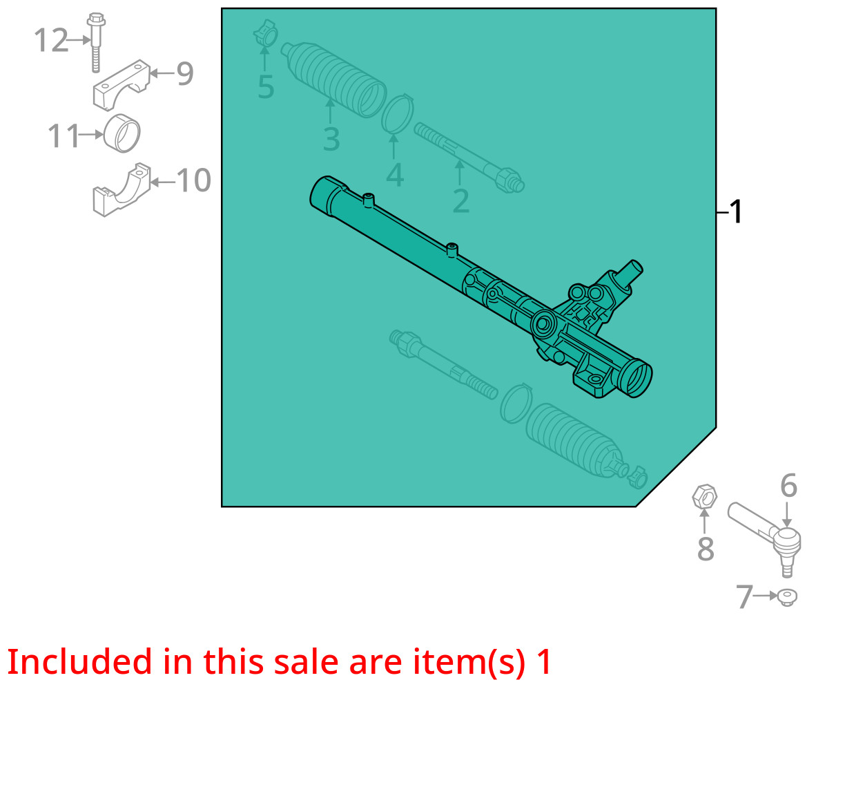 2010-2015 Audi R8 42 Spyder 5.2L AWD Steering Rack & Pinion OEM 34K Miles