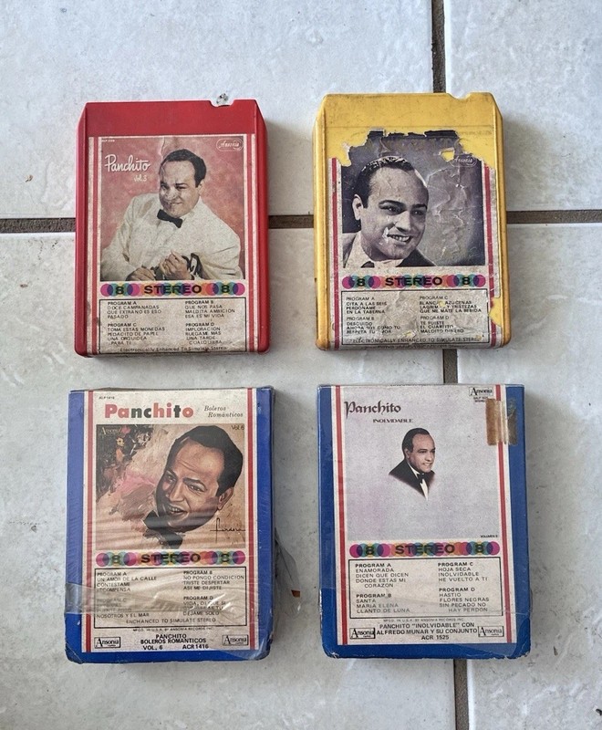 3 Panchito 8 Track Cartridge Tape - Luis Ortiz, Inolvidable con Alfredo Munar