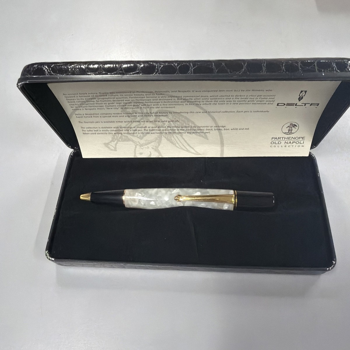 Delta Parthenope Old Napoli Collection Pen W/Case Made In Italy | eBay
