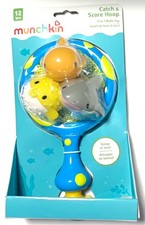 Munchkin Catch  Score Hoop 2-in-1 Bath Toy, 12M , 1 Net  3 Ocean Squeeze Toys