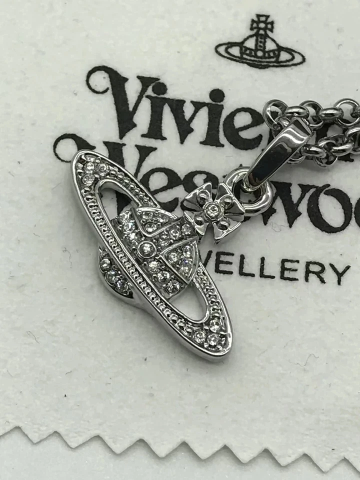 Vivienne Westwood Silver Mini Bas Relief Necklace Chain N4217 - Image 2 of 4