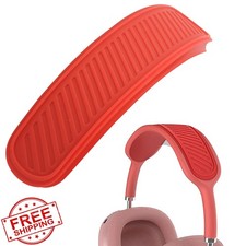 Silicone Headband Cover for AirPods Max, Red, Washable Pad