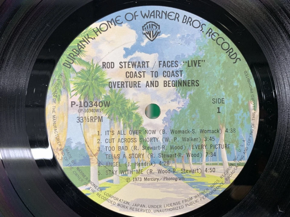 Rod Stewart/Faces Live'' Coast To Coast Overture... Japan LP OBI [64487ER] - Image 2 of 3