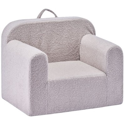 VEVOR Kids Chair Comfy Foam Toddler Chair with Armrests and Portable Handle Gray