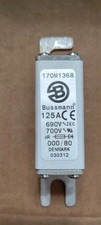 170M1368 Cooper Bussmann Fuse 170 M 1368 125A 690VTYPOWER ZILOX DENMARK 030307