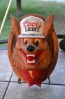 VINTAGE COORS LIGHT BEER WOLF 3-D WALL ADVERTISING SIGN - MAN CAVE 1987 14"x10" — photo 2