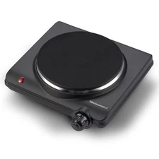 ESB-301BF Countertop Single Cast Iron Burner, 1000 Watts Electric Hot Plate, ...