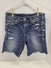 SILVER Jean Super Stretch BEAU Boyfriend Fit Denim Shorts Size W27/L6