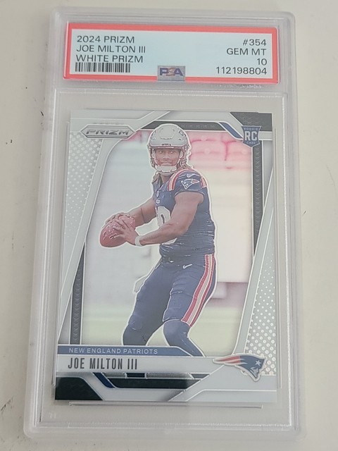 2024 Prizm Rookie #354 Joe Milton III WHITE PRIZM RC /35 PSA 10 GEM MINT *POP 1*