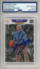 2024 LEAF PRO SET DICK VITALE  SIGNED 1/1 WHITE PROOF CARD PSA DNA COA AUTOGRAPH