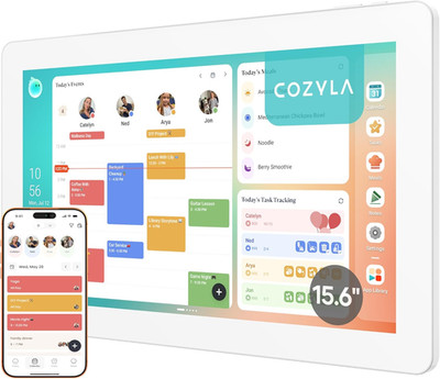 Cozyla Calendar plus 2: 15.6'' Smart Digital Calendar & No Subscription Family Da