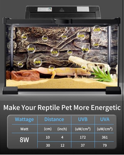 13” Terrarium Reptile T5 UVB Light Fixture T5 8W 12”( 1 Bulb Included) Tested - Picture 12 of 14