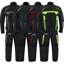 Mens Motorbike Suit Motorcycle Racing CE Armoured Waterproof Jacket Trouser