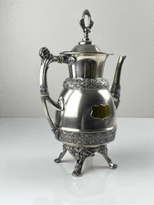 Antique Rogers Smith & Co. Quadruple Meriden Ct. SilverPlate Tea Coffee Pot 1924