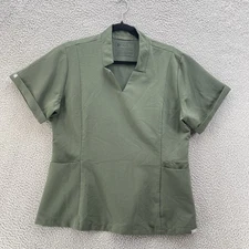 Figs Inala Scrub Top Women Large Moss Green Technical Collection PO#3002 Limited