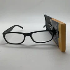 Foster Grant "Rocket" +2.00 Black Men's Reading Glasses Carbon Fiber READERS