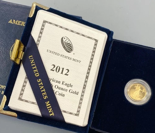 2012 W US Mint 1/10th ozt Proof $5 Gold eagle Coin w/ogp L24350